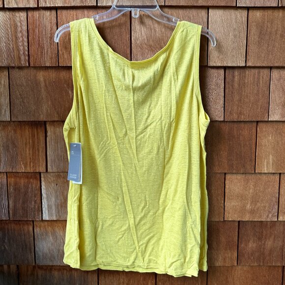NWT Eileen Fisher Citron U-Neck Sleeveless Long Line Linen Tank Top - Women's 1X - Picture 7 of 9